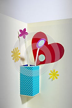 Artistic flowers paper anniversary card craft photo