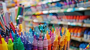 Craft stores are stocked with an array of art supplies from crayons and markers to glitter and paint for children to