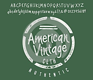 Craft vintage typeface design. Fashion type. Pop modern display vector letters