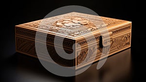 crafted bamboo tea box photo