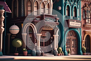 crafted environmentWhimsical street filled with hyper-detailed shops brought to life in Unreal Engine 5