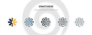 Craftiness icon in different style vector illustration. two colored and black craftiness vector icons designed in filled, outline photo