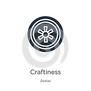 Craftiness icon vector. Trendy flat craftiness icon from zodiac collection isolated on white background. Vector illustration can photo