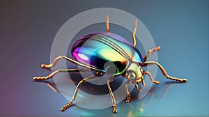 Crafting an Incredibly Stunning Holographic Translucent Bug from Spotless Shining Glass in Rainbow