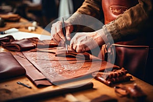 Crafting Leather Goods: A Master Artisan\'s Touch.