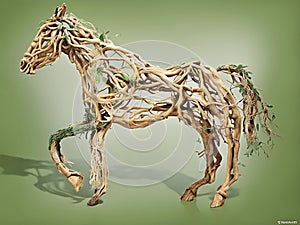 Crafting Nature: Root Horse and Emerging Tree