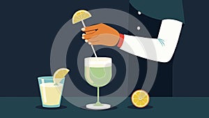 Crafting the perfect Pisco Sour requires patience precision and an eye for detail as the drink is carefully shaken to photo