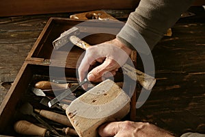 Craftman carpenter hand tools artist