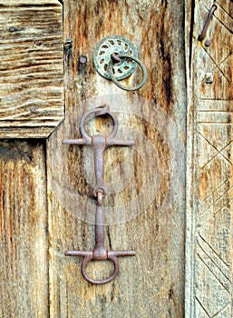 Craftmanship Details on an Old Traditional Door photo