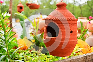 Crafts Clay Natural Nest House for Robin and Other Garden Birds