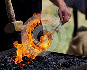 Craftsman: blacksmith at work