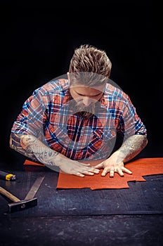 Craftsman creates a new leatherwork