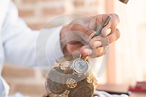 Chaser of copper at work