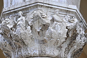 Craftsmen of the column Palace Doges, Venice