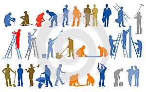 Craftsmen on the construction site