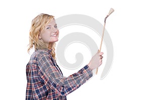 Craftswoman with brush