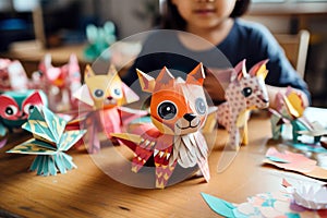 Crafty girl: creating adorable paper animals in a DIY project