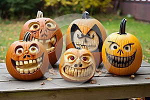 crafty halloween pumpkins with spooky faces