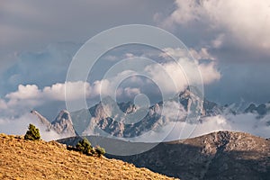 Craggy mountain peaks in Corsica