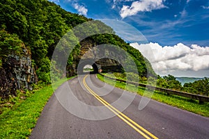 The Craggy Pinnacle Tunnel, on the Blue Ridge Park in North Carolina.