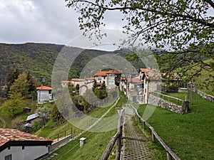 Cragno. Small village above Mendrisio Salorino in Ticino. Below Monte Generose. Enjoy life in beautiful Switzerland