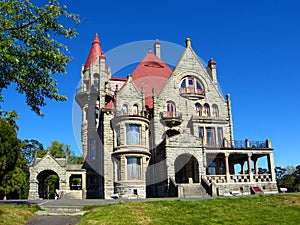 Victoria, Vancouver Island, Historic Craigdarroch Castle in Rockland, British Columbia, Canada photo