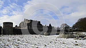 Craigmillar castle a14th century and was used as a film set for Outlander and The Outlaw King