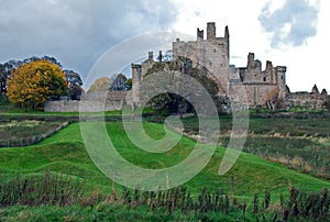 Craigmillar castle a ruined medieval castle built in the 14th century