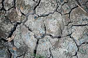 Craked dry soil texture background