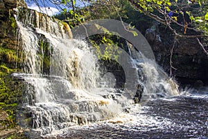 Crammel Linn Waterfall in Northumberland