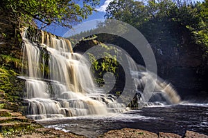 Crammel Linn Waterfall in Northumberland