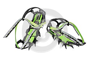 Crampons on white background