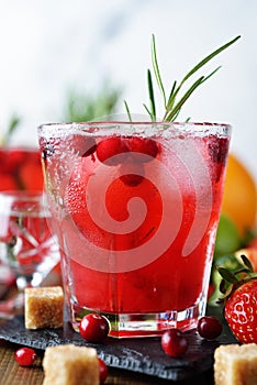 Cranberry cocktail with vodka