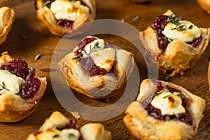 Cranberry Goat Cheese Puff Pastry Appetizer Bites