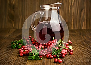 Cranberry juice and cranberries