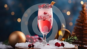 Cranberry Mimosa cocktail