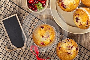 Cranberry muffins photo