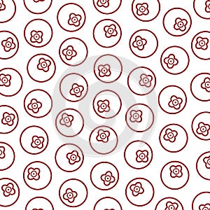 Cranberry pattern background set. Collection icon cranberry. Vector