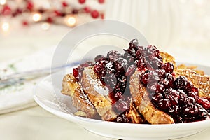 Cranberry Sauce over French Toast