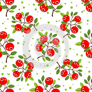 Cranberry seamless pattern