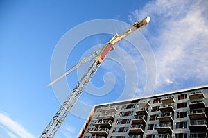 Crane, apartment building, Canada