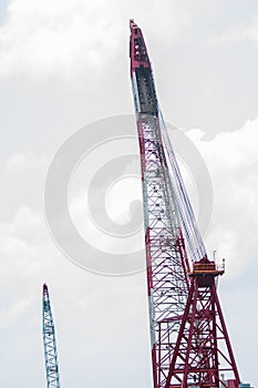 Crane barge doing marine heavy lift installation