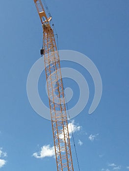 The crane is being used for a new bridge