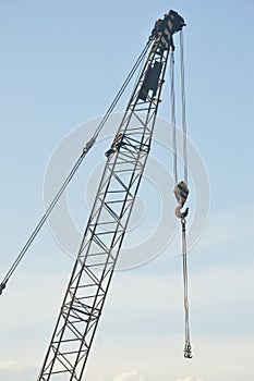 crane on a building in construction