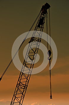 crane on a building in construction