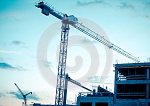 Crane builds a house or overpass within the third ring.