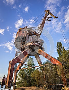 Crane in Chernobyl Zone