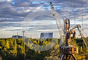 Crane in Chernobyl Zone