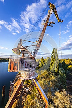 Crane in Chernobyl Zone