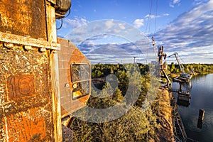 Crane in Chernobyl Zone